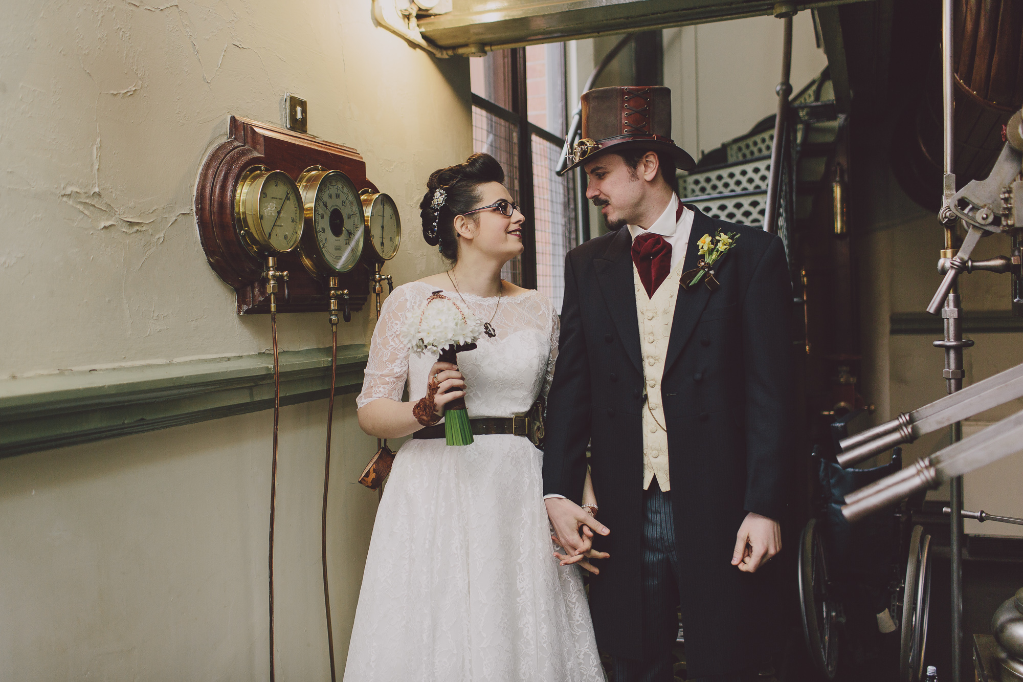 Erin + James Notingham Steampunk Wedding Scuffins Photography 003