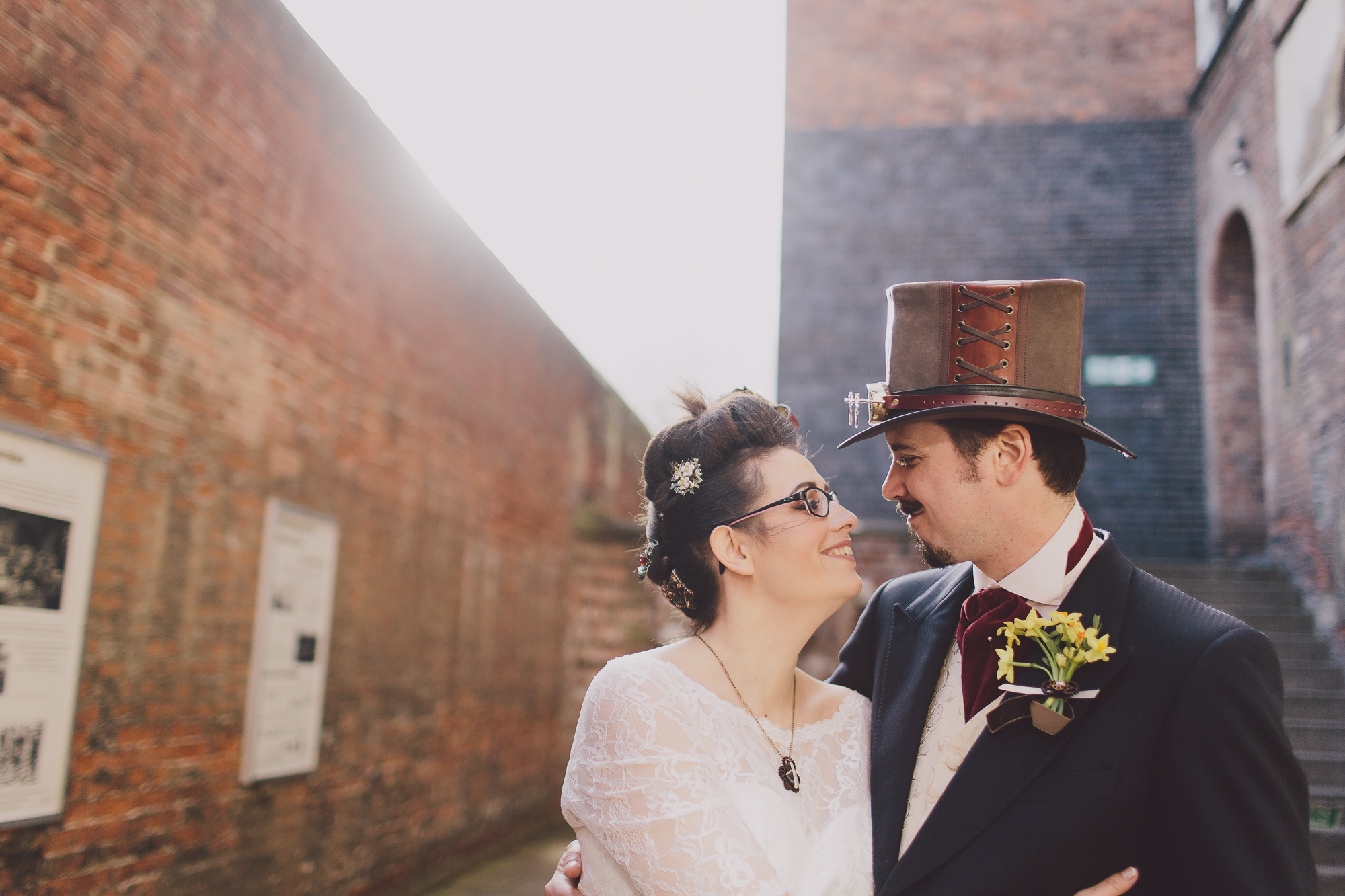 Erin + James Notingham Steampunk Wedding Scuffins Photography 009