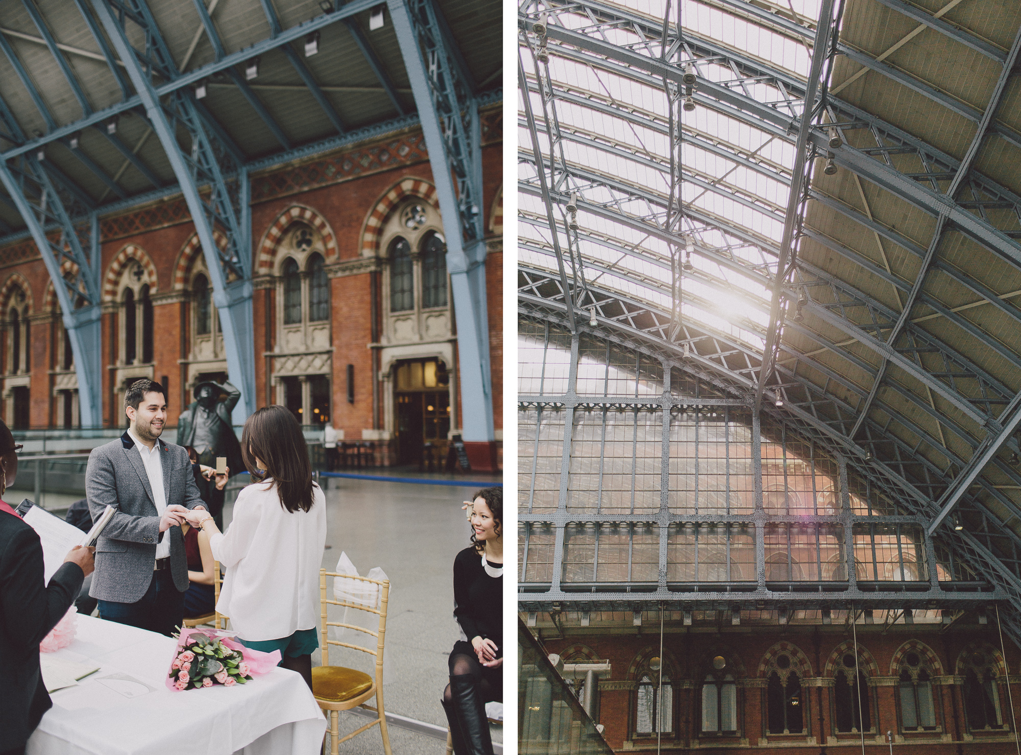 Relaxed Small St Pancras London Wedding Clem + Eric Scuffins Photography 028