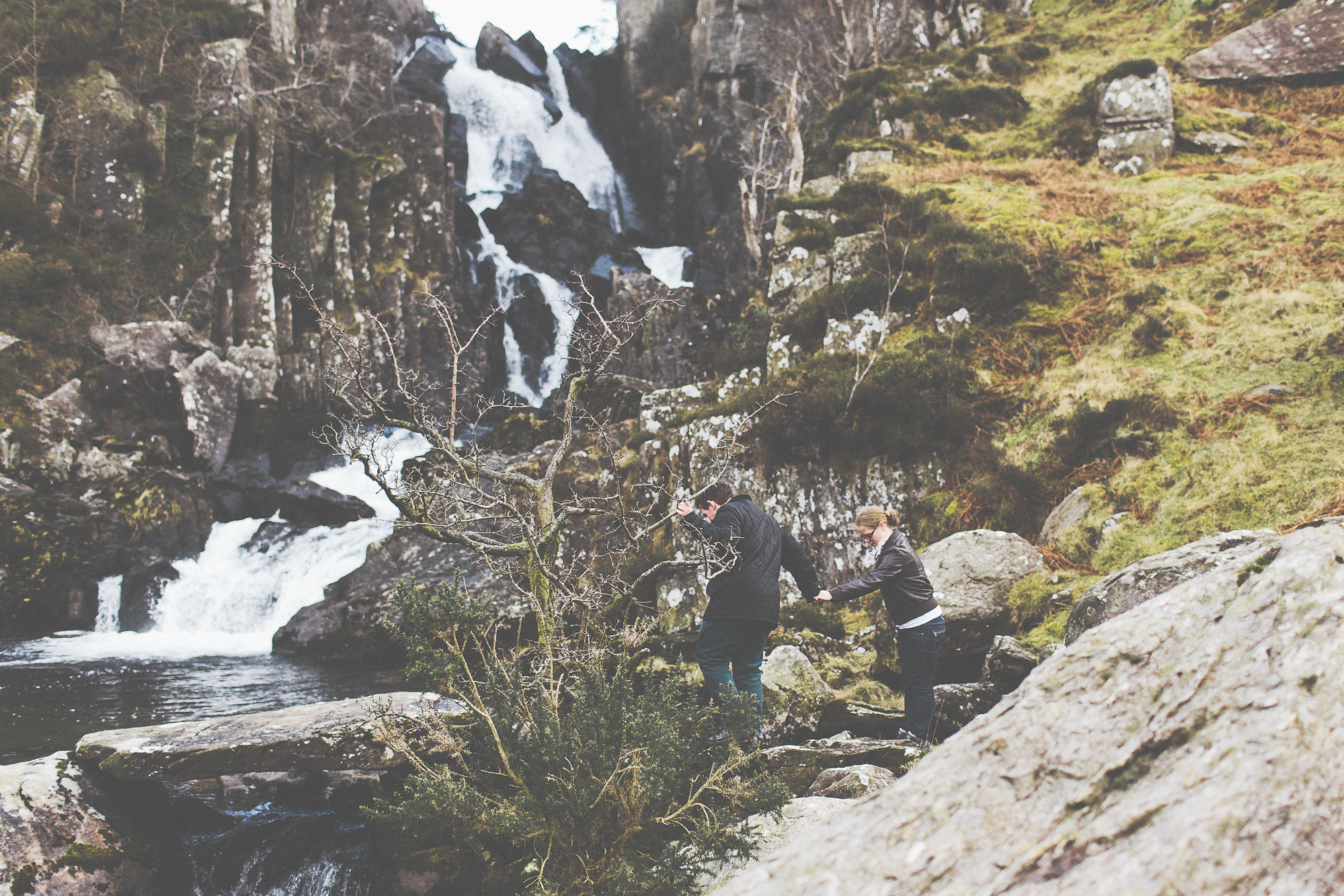 Wales Mountain Waterfall Engagement Mark + Amanda Scuffins Photography 019