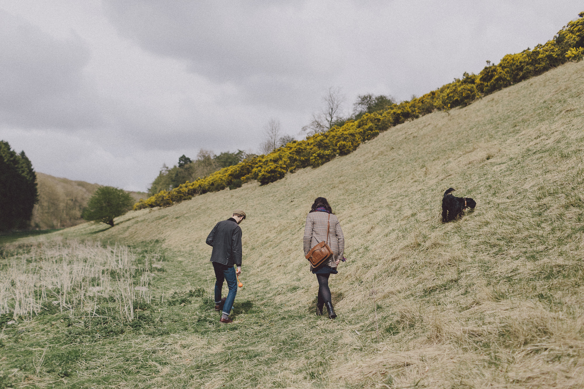 Yorkshire Countryside Dog Walking Engagement Dave + Vicky Scuffins Photography 004