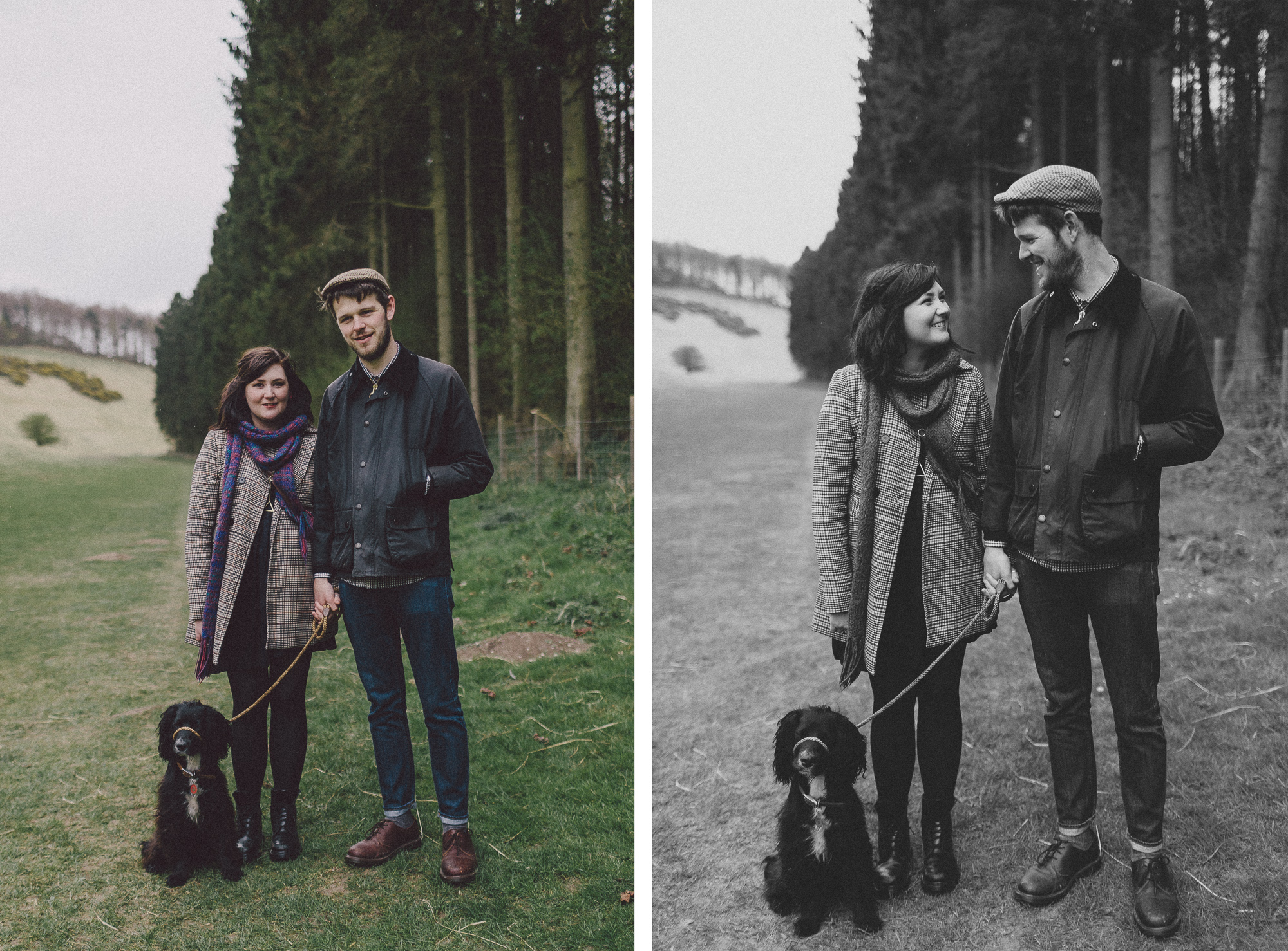 Yorkshire Countryside Dog Walking Engagement Dave + Vicky Scuffins Photography 036