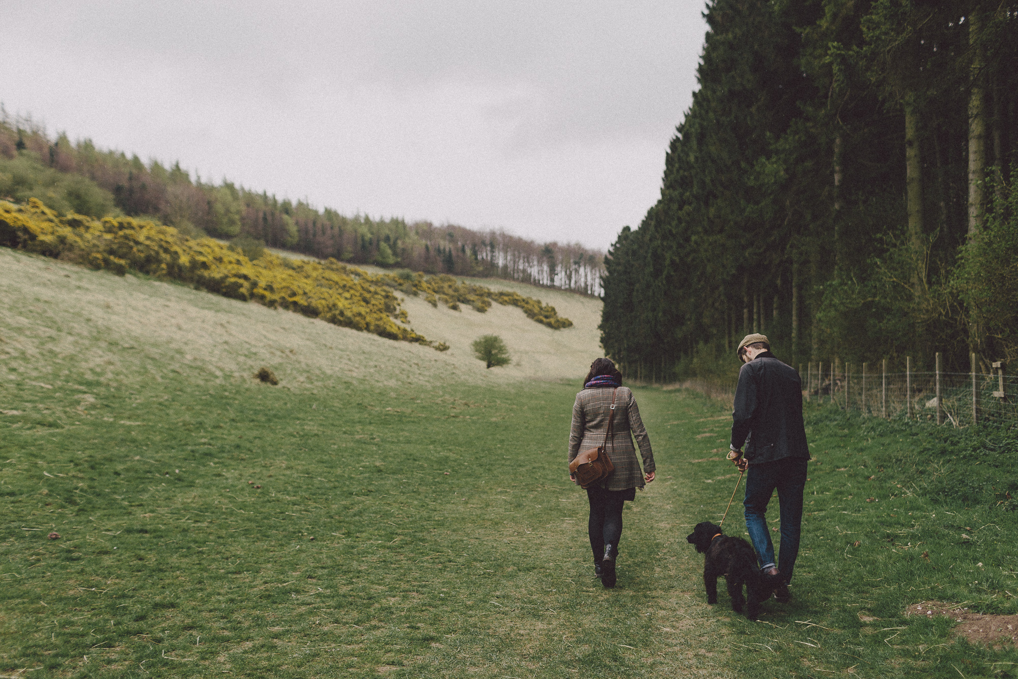 Yorkshire Countryside Dog Walking Engagement Dave + Vicky Scuffins Photography 038