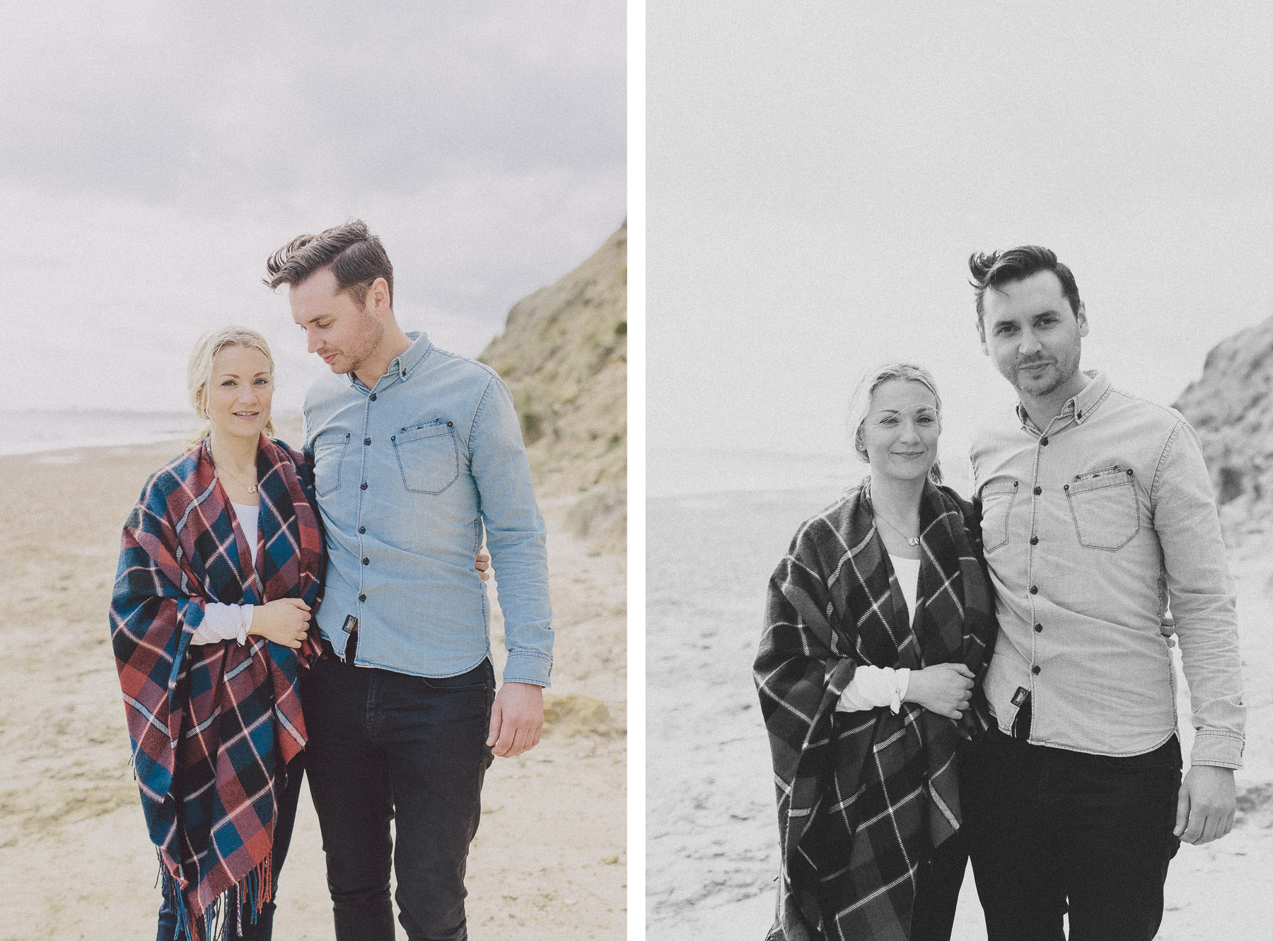 Faye+Dan Christchurch Devon Beach Engagement Photography Scuffins Photography 003