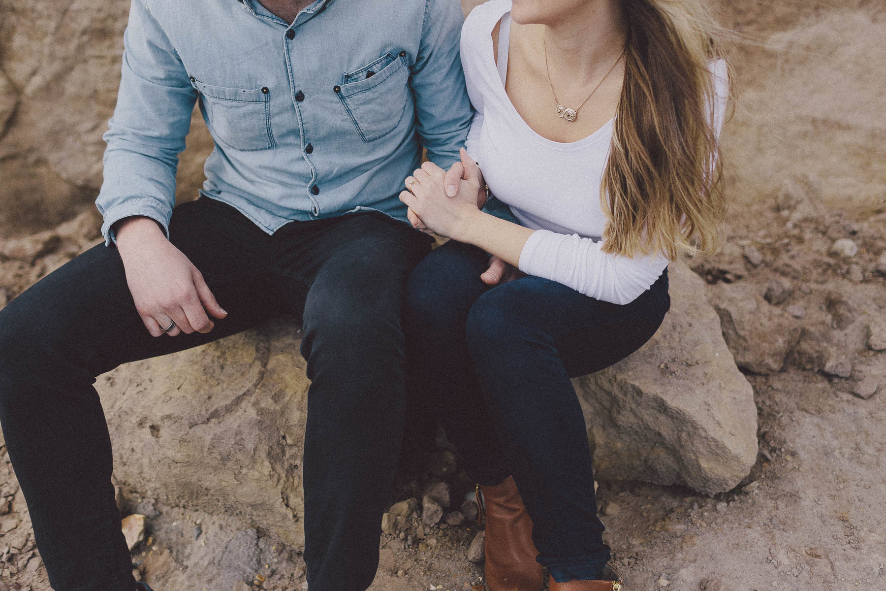 Faye+Dan Christchurch Devon Beach Engagement Photography Scuffins Photography 006