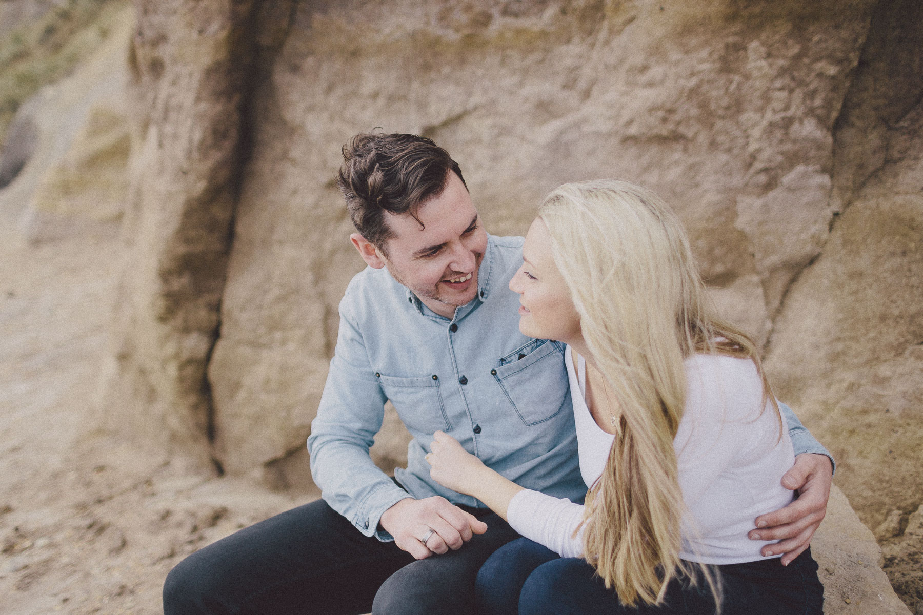 Faye+Dan Christchurch Devon Beach Engagement Photography Scuffins Photography 009