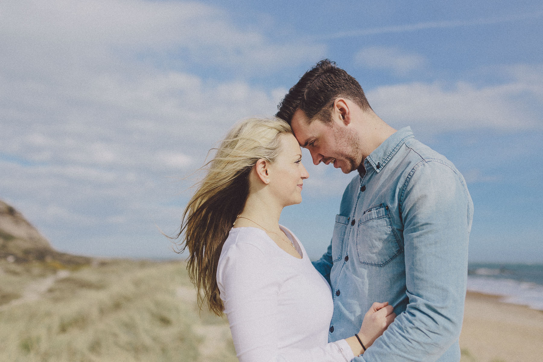 Faye+Dan Christchurch Devon Beach Engagement Photography Scuffins Photography 016