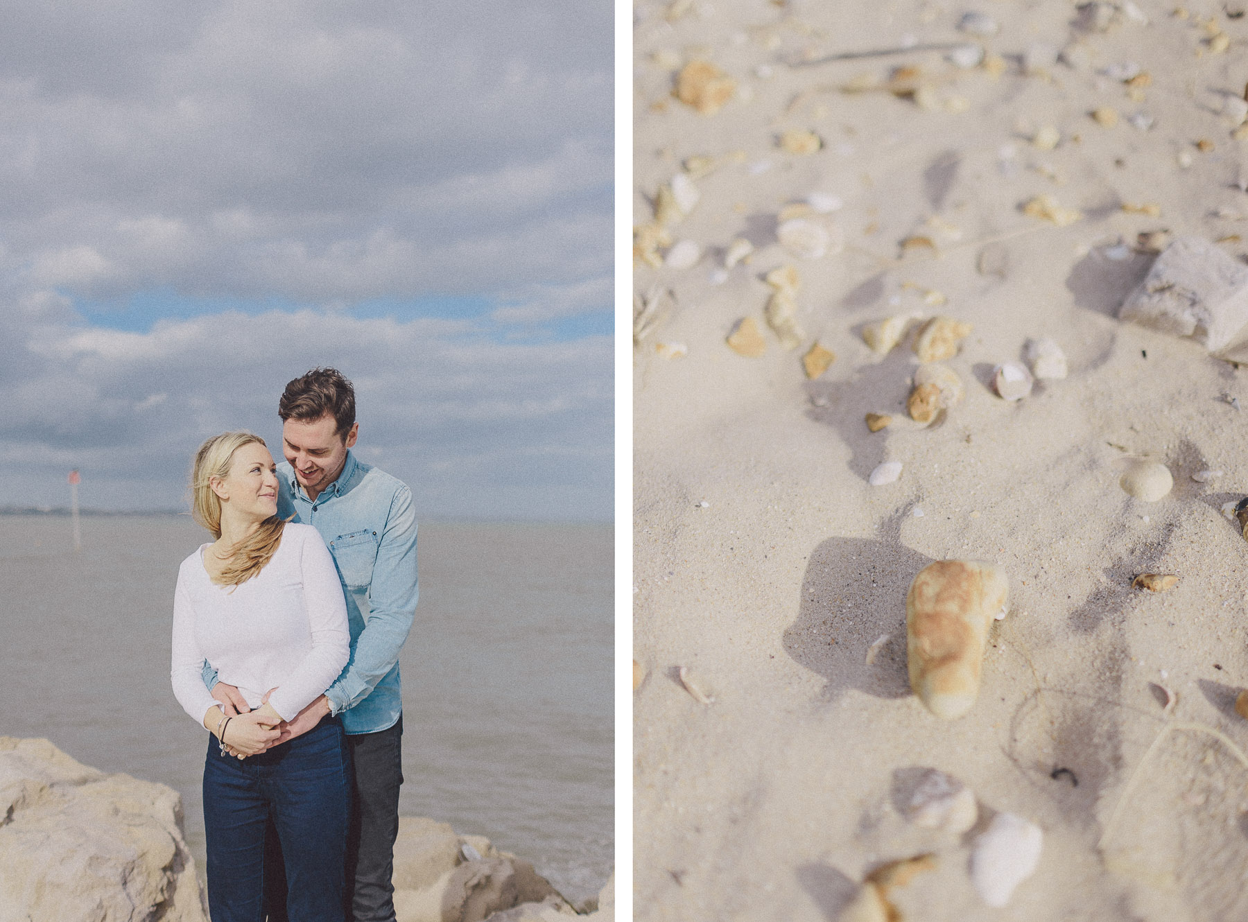 Faye+Dan Christchurch Devon Beach Engagement Photography Scuffins Photography 019