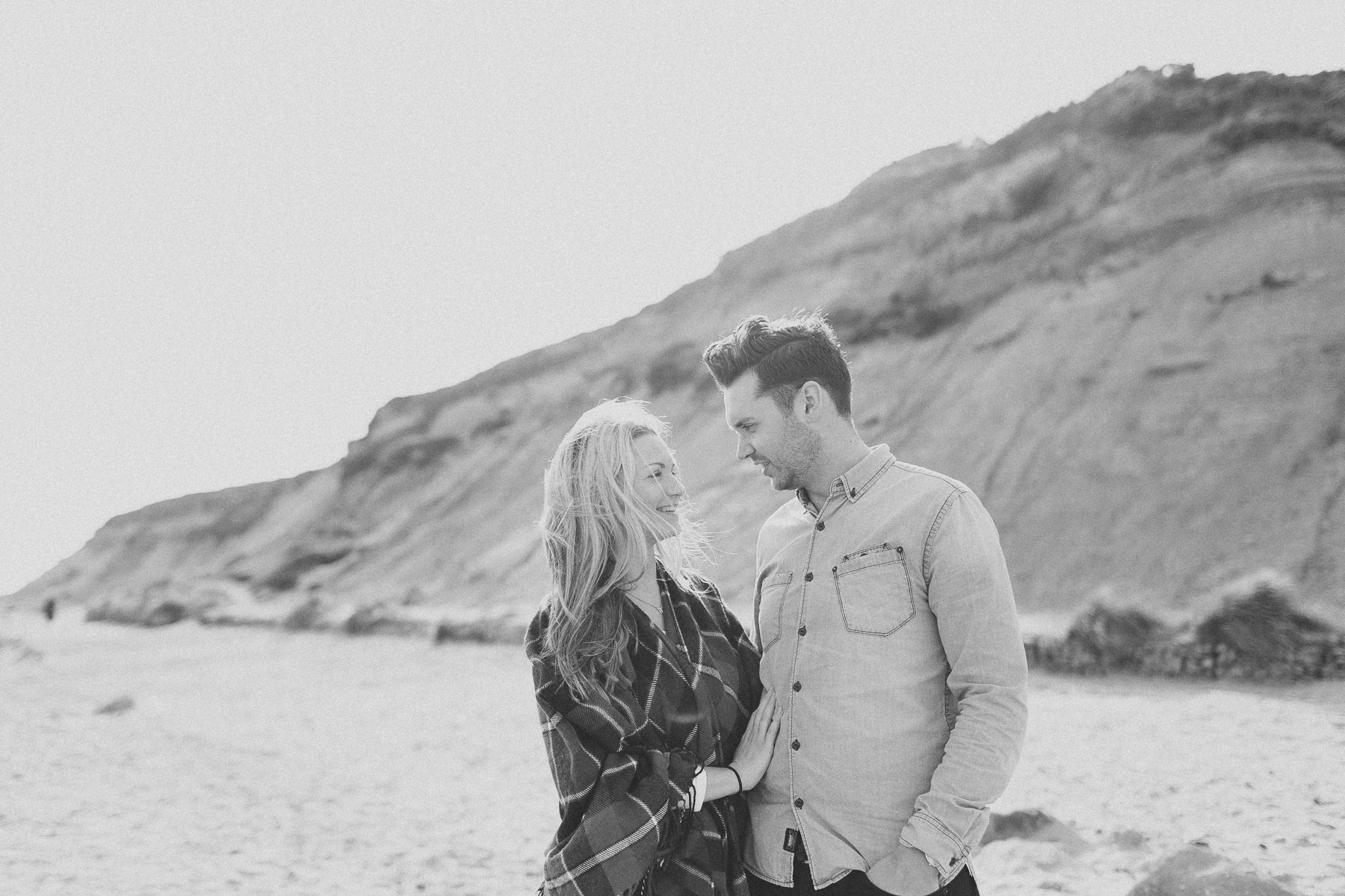 Faye+Dan Christchurch Devon Beach Engagement Photography Scuffins Photography 021