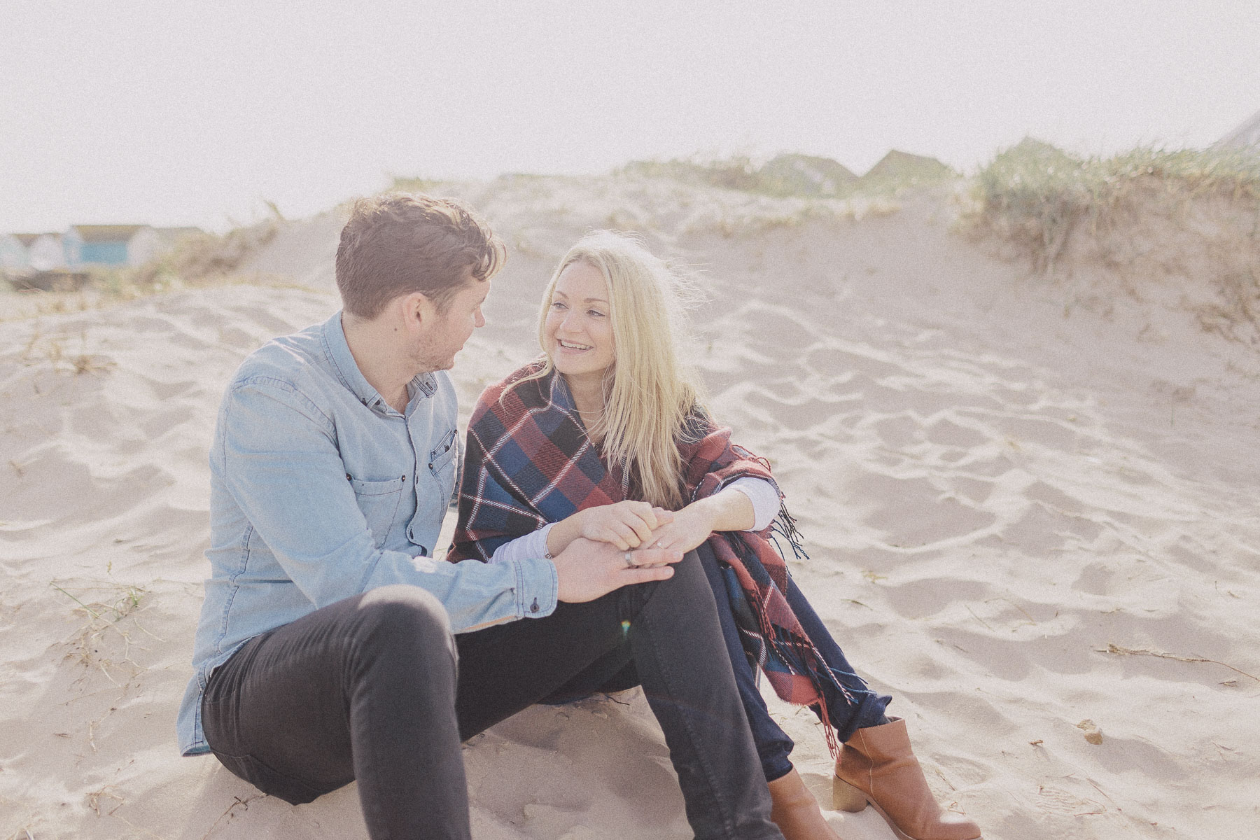 Faye+Dan Christchurch Devon Beach Engagement Photography Scuffins Photography 030