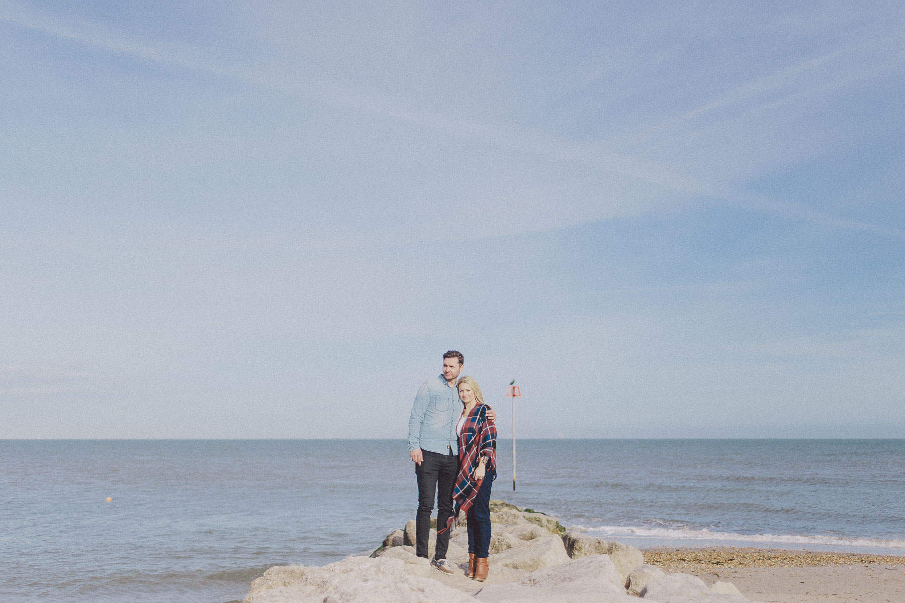 Faye+Dan Christchurch Devon Beach Engagement Photography Scuffins Photography 032